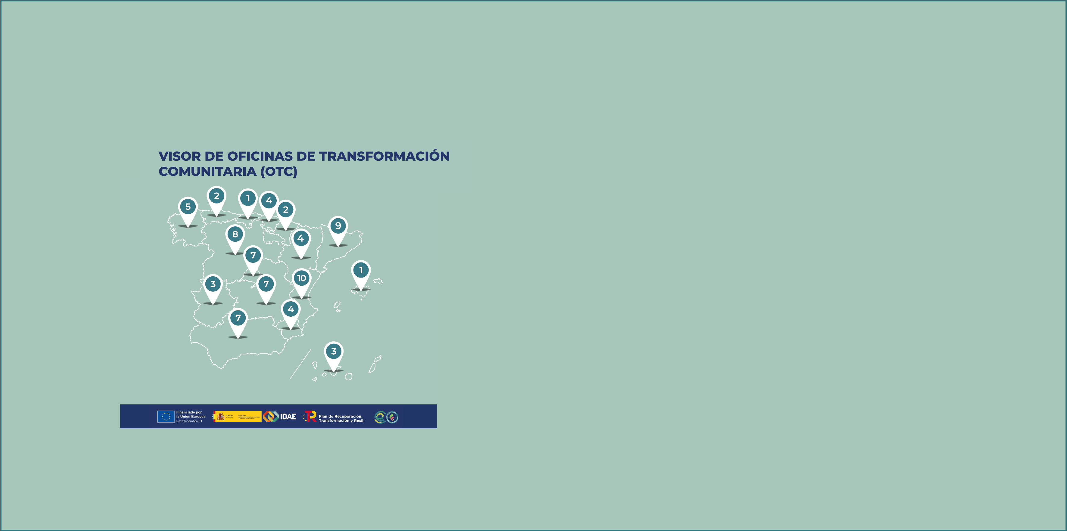 El IDAE publica el mapa de Oficinas de Transformación Comunitaria (OTC)