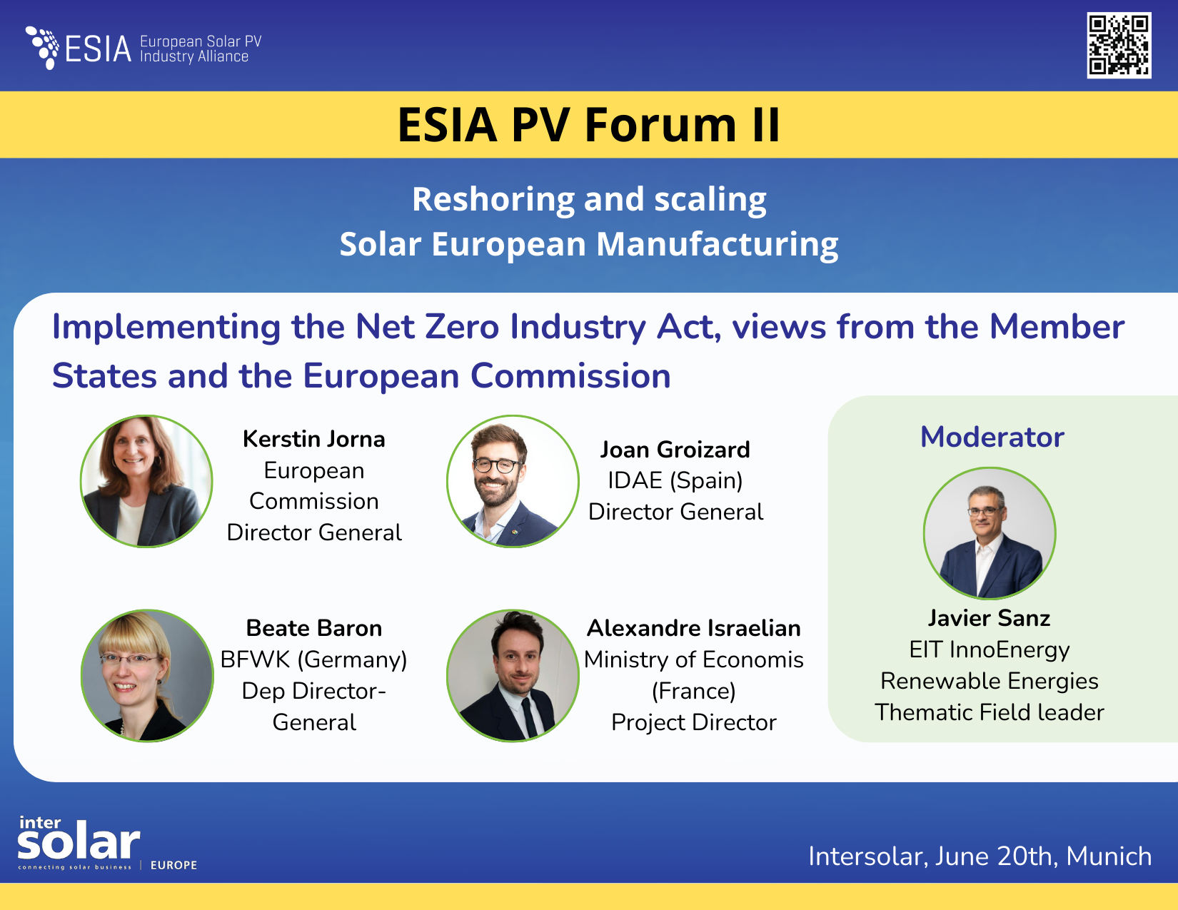 ESIA PV Forum II: Relocalización y ampliación de la fabricación solar europea