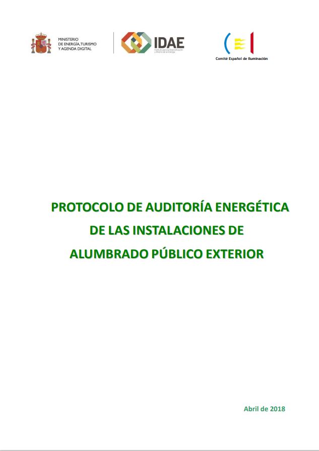 Protocolo de auditoría energética de las instalaciones de alumbrado público exterior
