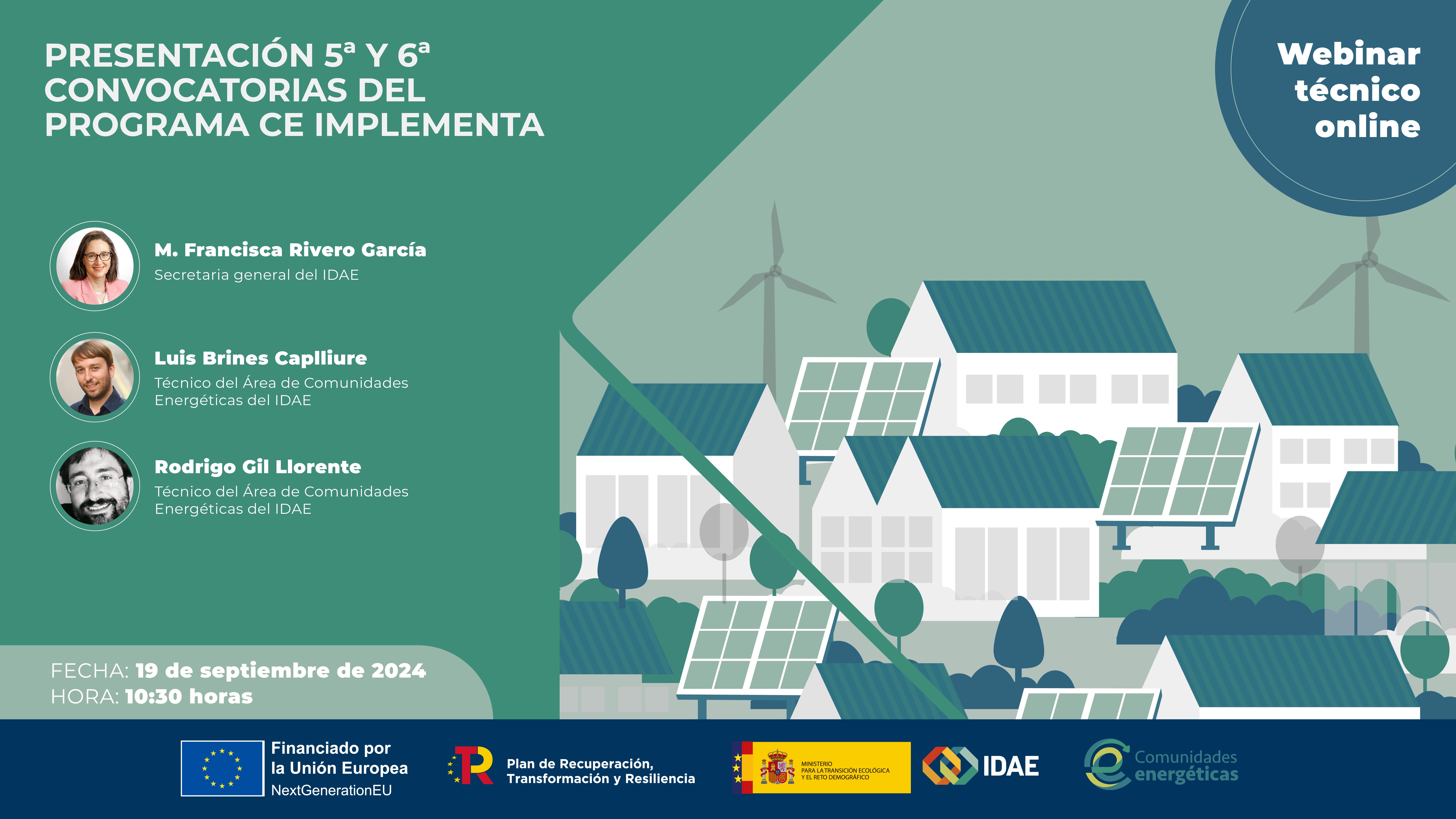 Webinar 'Presentación de las convocatorias 5ª y 6ª del programa CE Implementa'