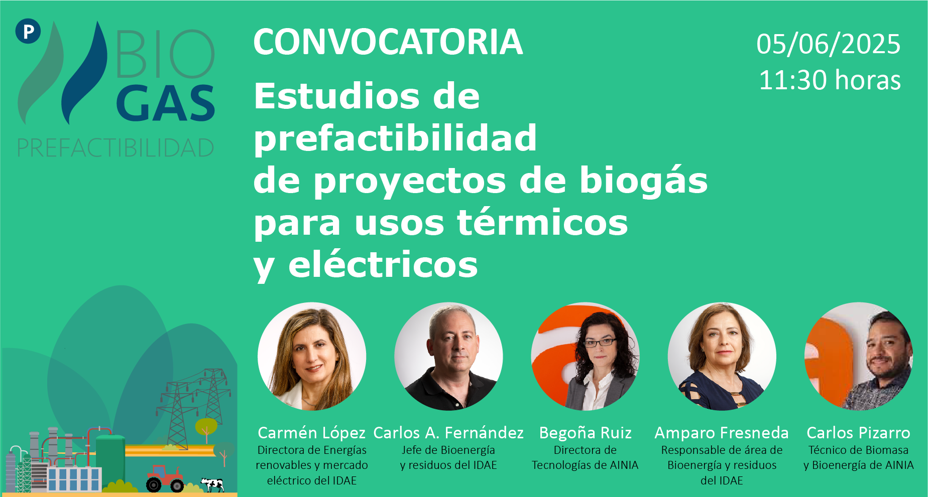 Webinar sobre Estudios de Prefactibilidad de Proyectos de Biogás para usos térmicos y eléctricos