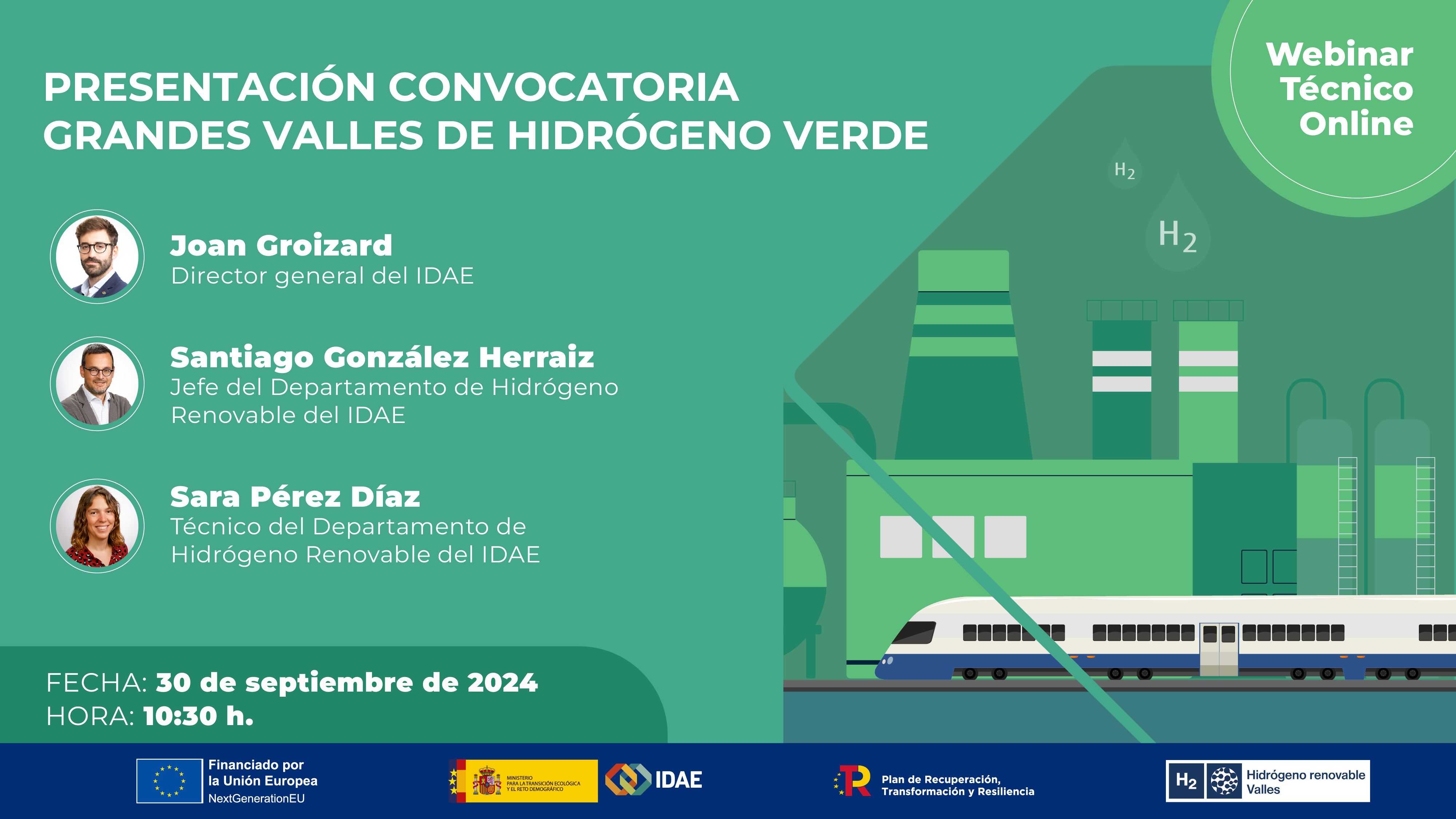 Webinar ‘Presentación del lanzamiento de la convocatoria de Grandes Valles de Hidrógeno Verde’