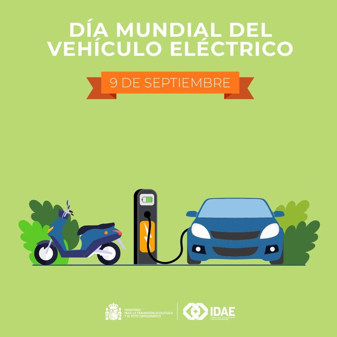 Celebramos el #DíaMundialdelCocheEléctrico.

#IDAE te ayuda a realizar la transición hacia el vehículo eléctrico 🚗🔌 y el despliegue de la infraestructura de recarga con las ayudas del ecosistema MOVES.

Los 350 millones de euros de prórroga de #MOVESIII pueden solicitarse hasta el 31 de diciembre de 2024.

ℹ️ ow.ly/SokG50T2O3q